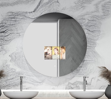 Backlit mirror with bluetooth with the latest news