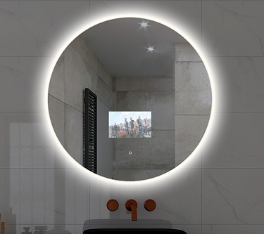 Smart magic mirror with one button to wake up