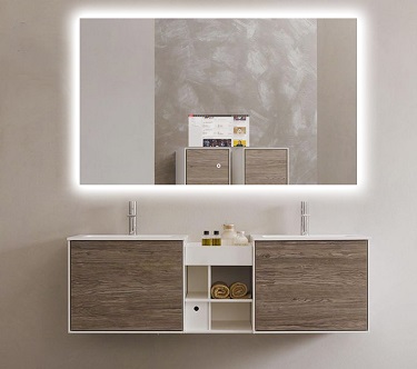 Fitbathmirror smart mirror software-----backlit round smart touch mirror for bathroom